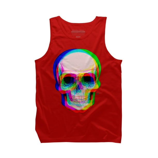 Design By Humans Nuclear Skull Mens Graphic Tank Top 